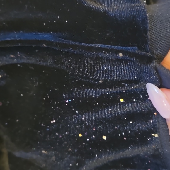 New Fabdog Diva Black and Pink Sparkly Velour Pet Jogging Suit/Costume - Picture 7 of 10